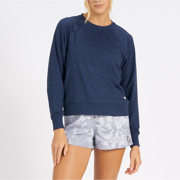 Vuori Tops - Vuori Long Sleeve Halo Crew Navy Heather XL